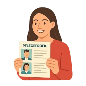 Illustration 2 - Schritte zur Pflege - CaroCare24
